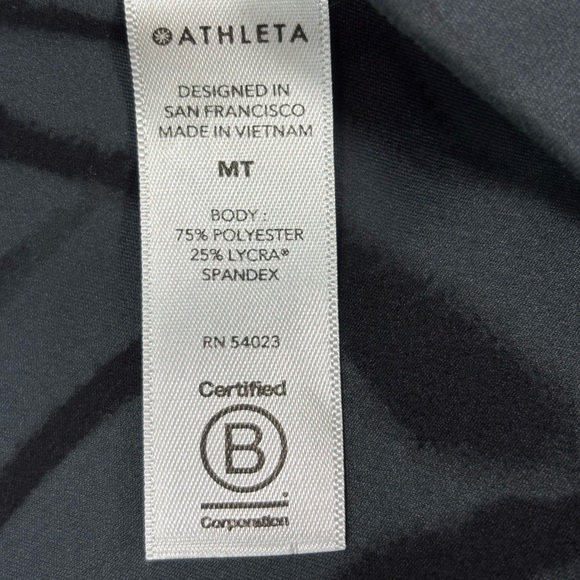 Athleta Saluation Stash Pocket II 7/8 Tight Zebra Print Capri Leggings | Size MT - Picture 9 of 10